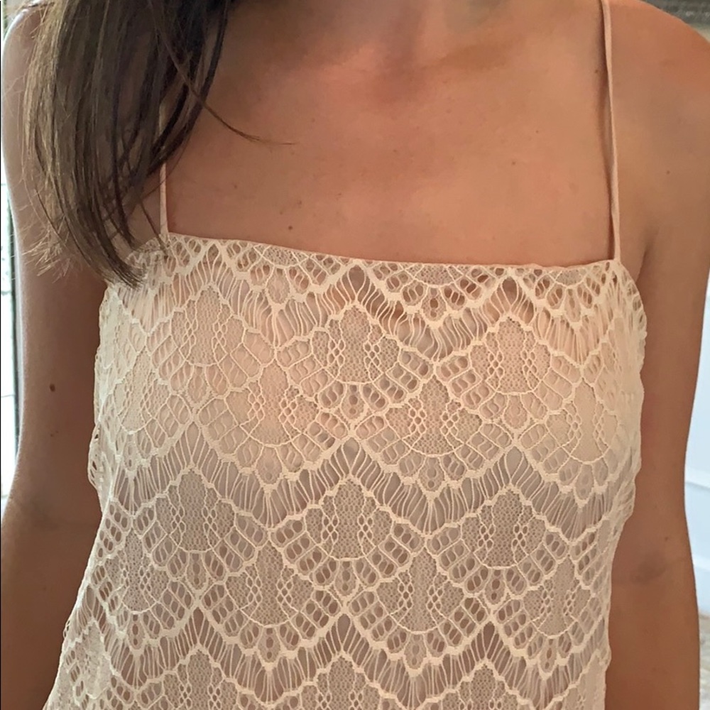 Lulu’s Nude Lace Dress - Picture 2 of 5
